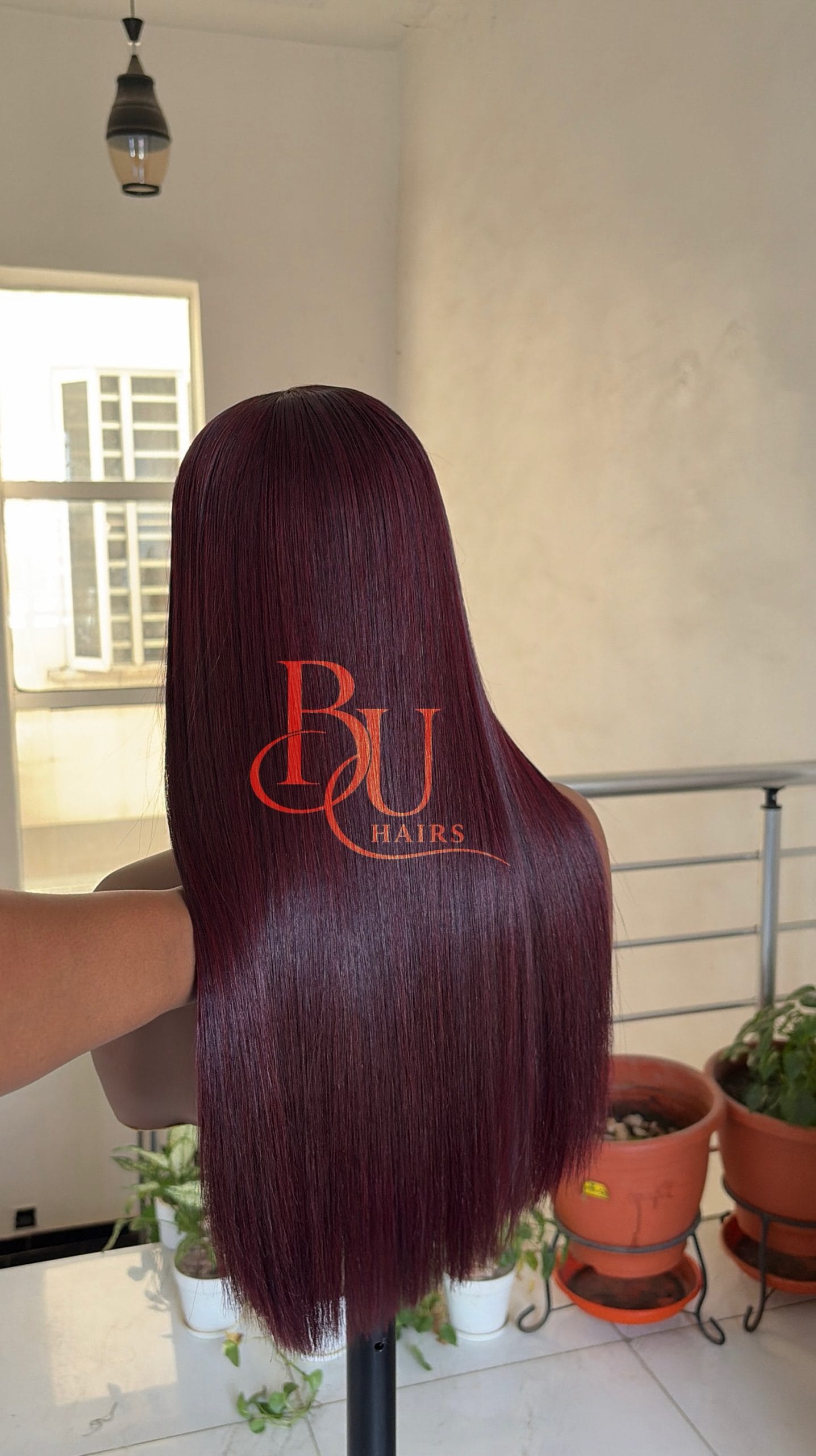 Burgundy Bone Straight Wig | 2x6 Closure | 20” 3 Burgundy Bone Straight Wig | 2x6 Closure | 20” - Image 3