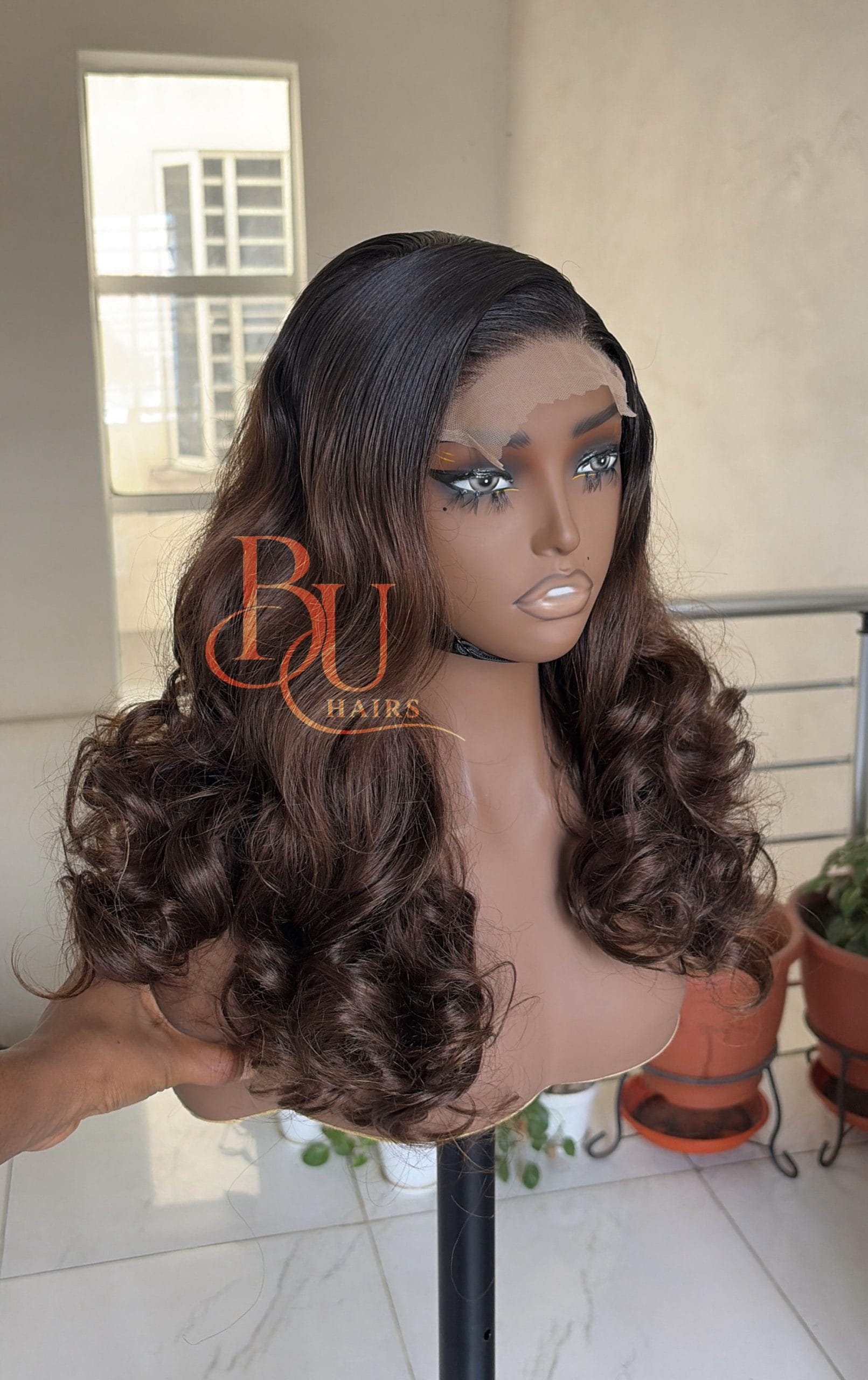Ombre Brown Wavy Bounce Wig | 5x5 Closure 1 Ombre Brown Wavy Bounce Wig | 5x5 Closure