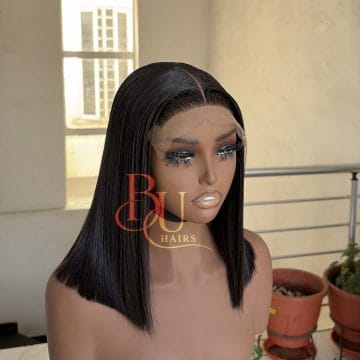 Glueless Closure Styled Bone Straight Wig | 12”