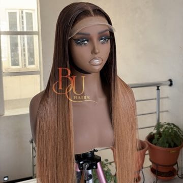 Ombre Blonde Bone Straight Wig | 5x5 | 24”