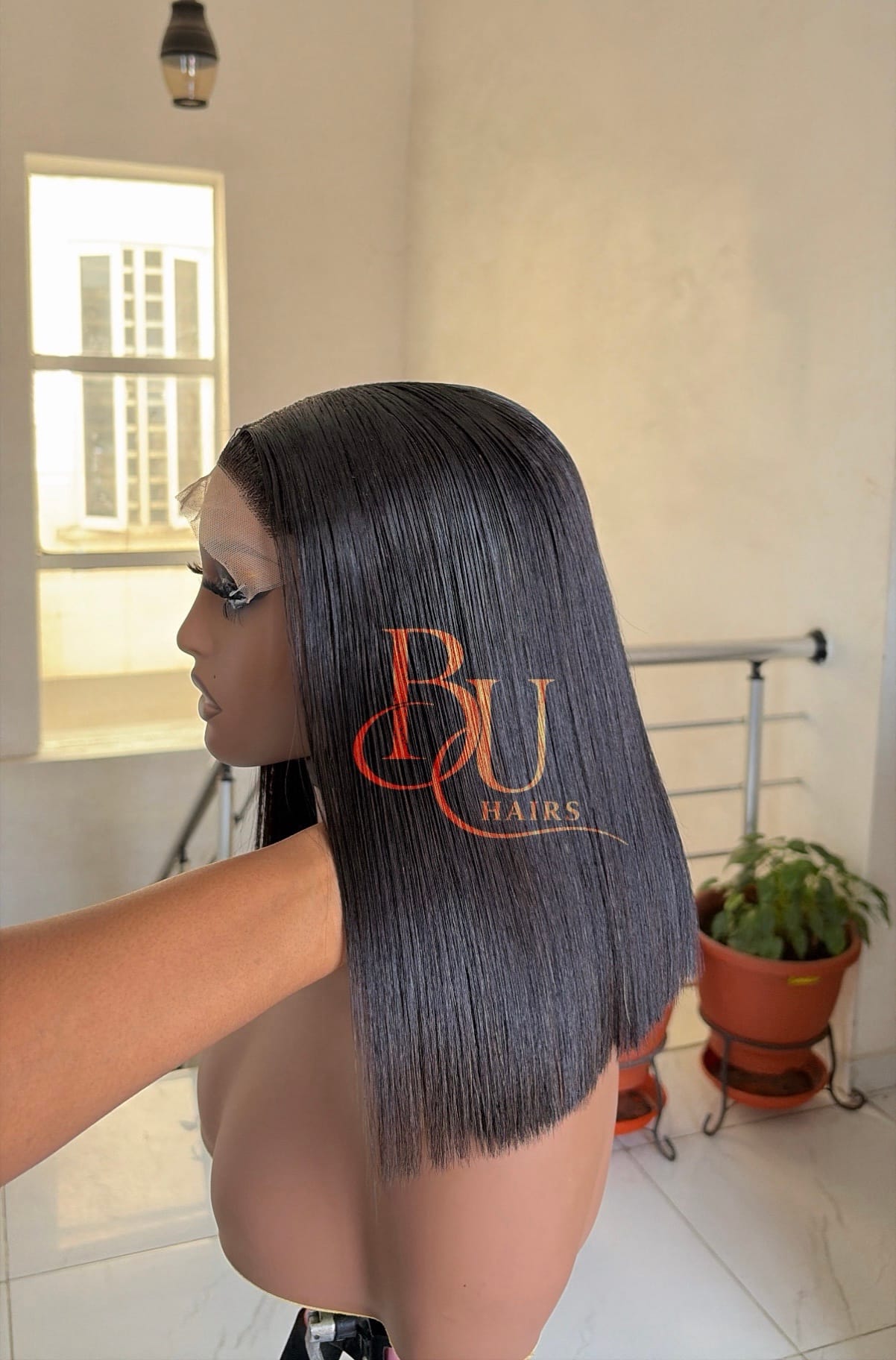 Glueless Closure Styled Bone Straight Wig | 12” 3 Glueless Closure Styled Bone Straight Wig | 12” - Image 3