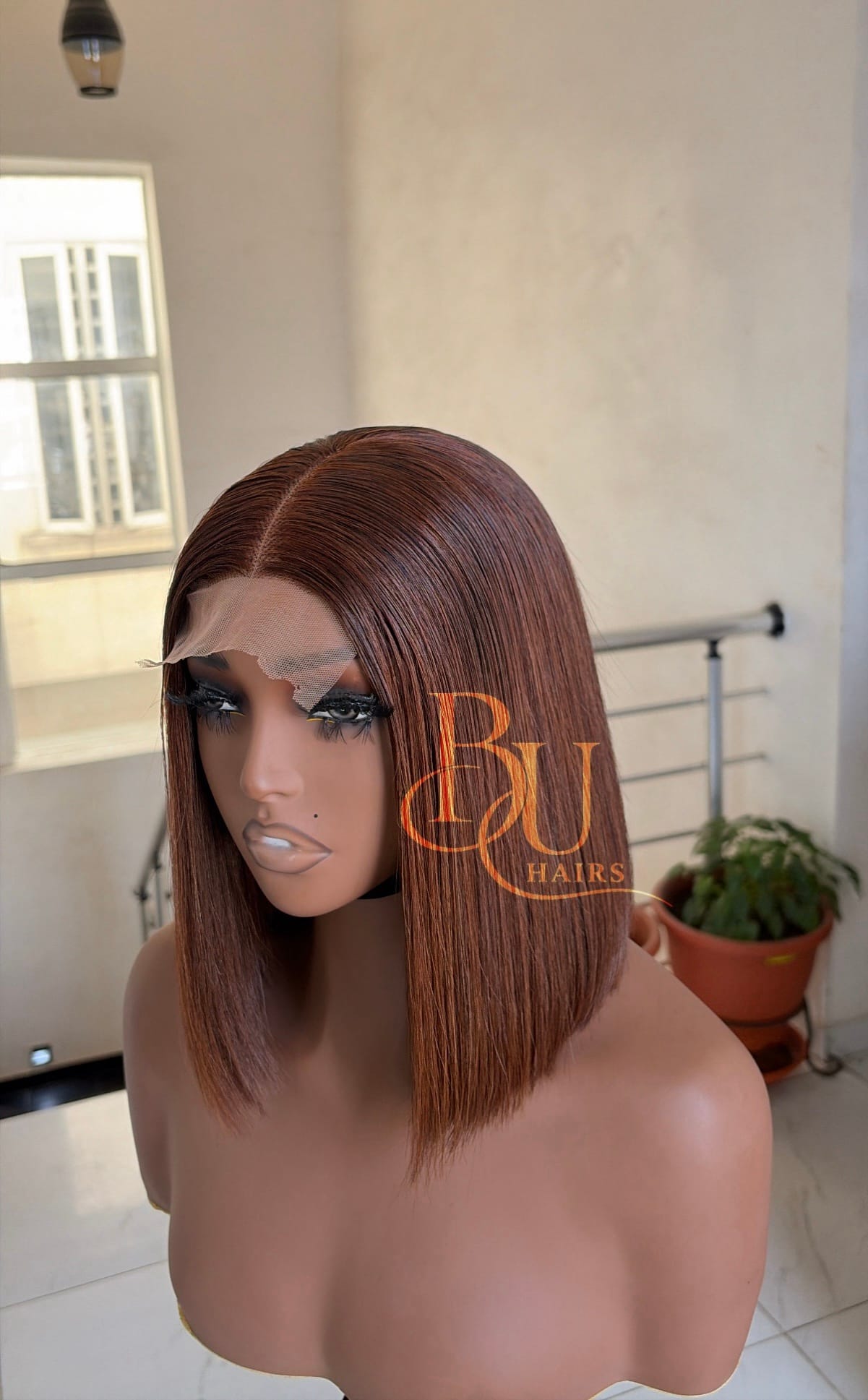 Brown Bone Straight Wig | 2x4 Closure 2 Brown Bone Straight Wig | 2x4 Closure - Image 2
