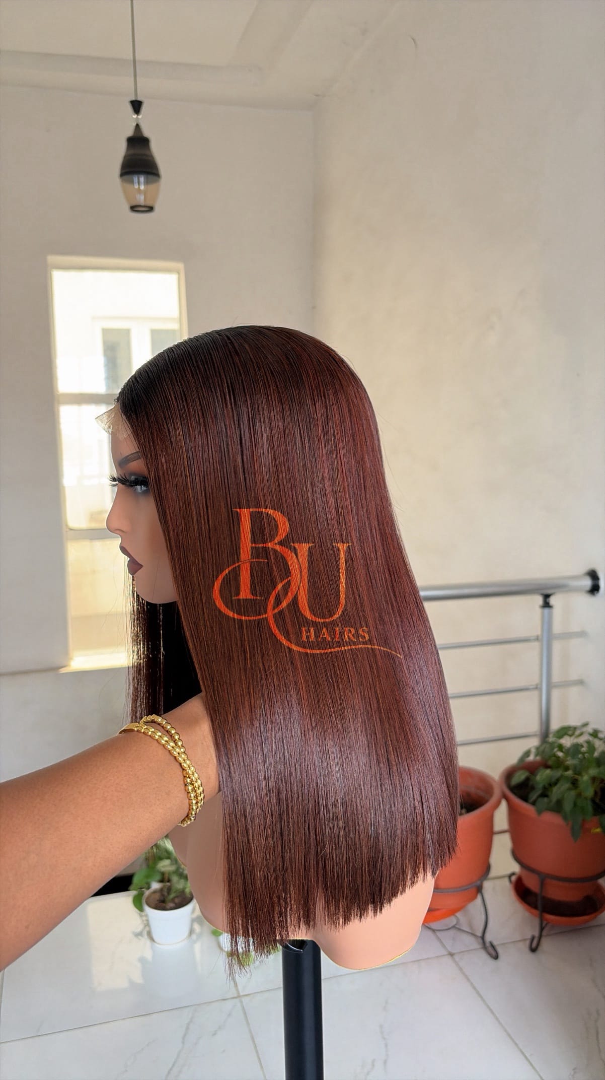 Cajun Brown Straight Wig | 2x6 Dark Roots | 14” 2 Cajun Brown Straight Wig | 2x6 Dark Roots | 14” - Image 2