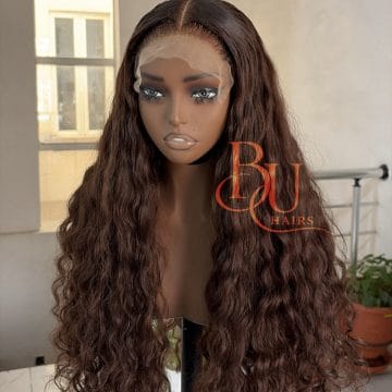 Brown Beach Wave Curly Wig