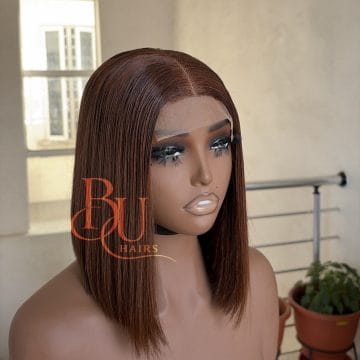 Brown Bone Straight Wig | 2x4 Closure
