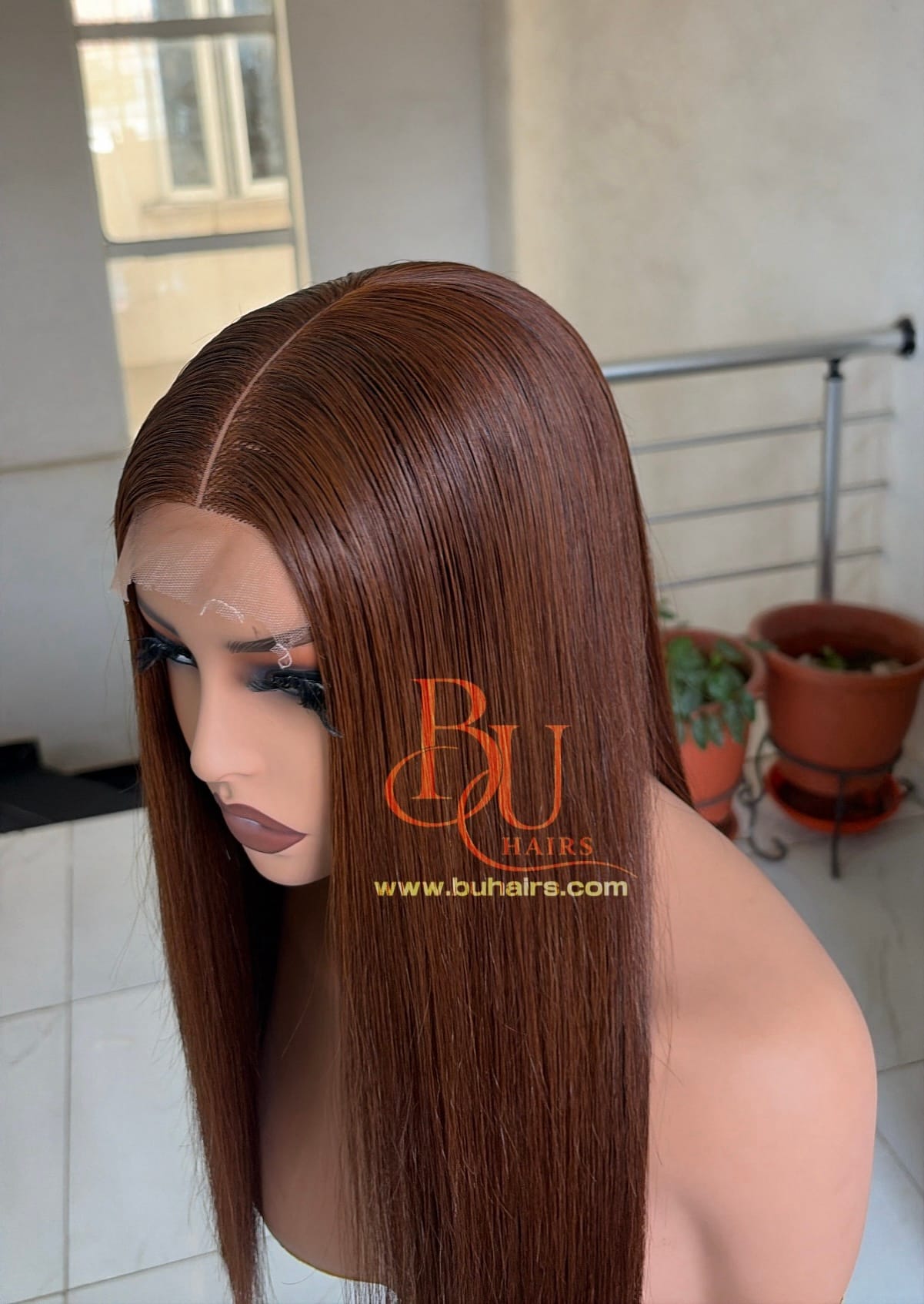 Brown Bone Straight Wig | 2x6 Closure | 18” 3 Brown Bone Straight Wig | 2x6 Closure | 18” - Image 3