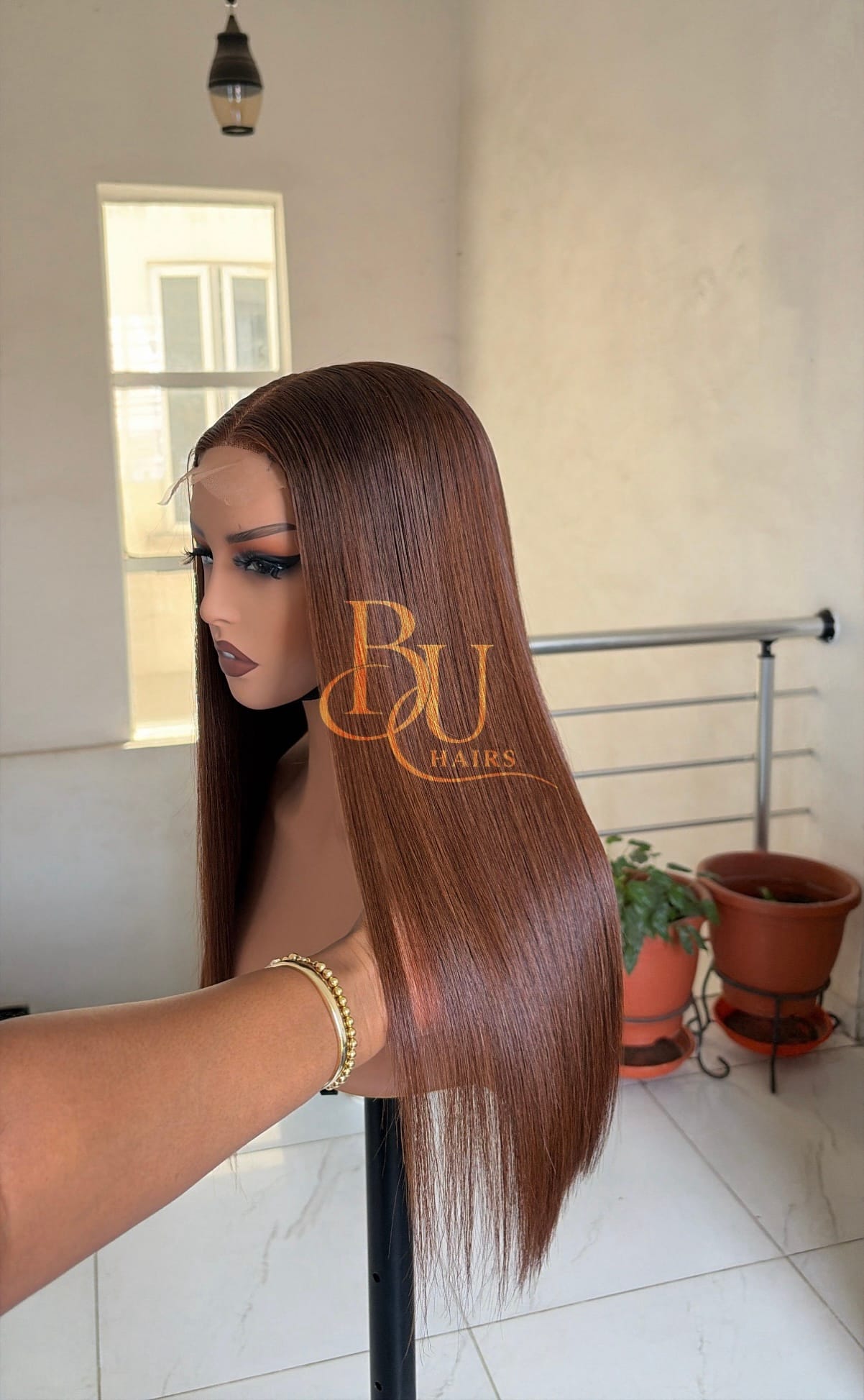 Brown Bone Straight Wig | 2x6 Closure | 18” 1 Brown Bone Straight Wig | 2x6 Closure | 18”