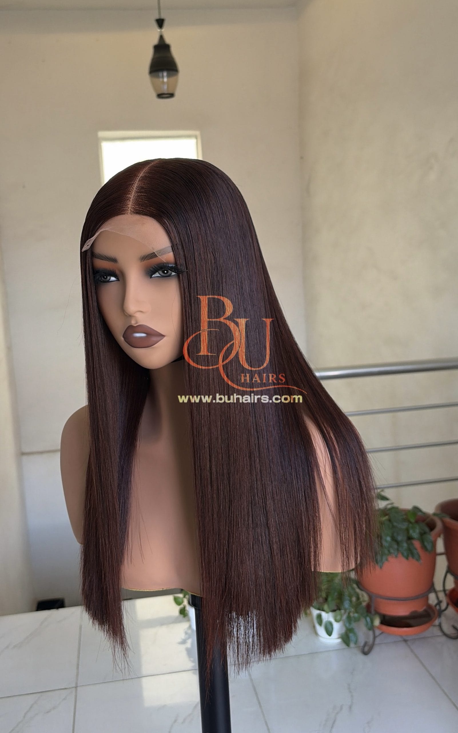 Choco Brown Bone Straight Wig | 2x6 | 16” 1 Choco Brown Bone Straight Wig | 2x6 | 16”