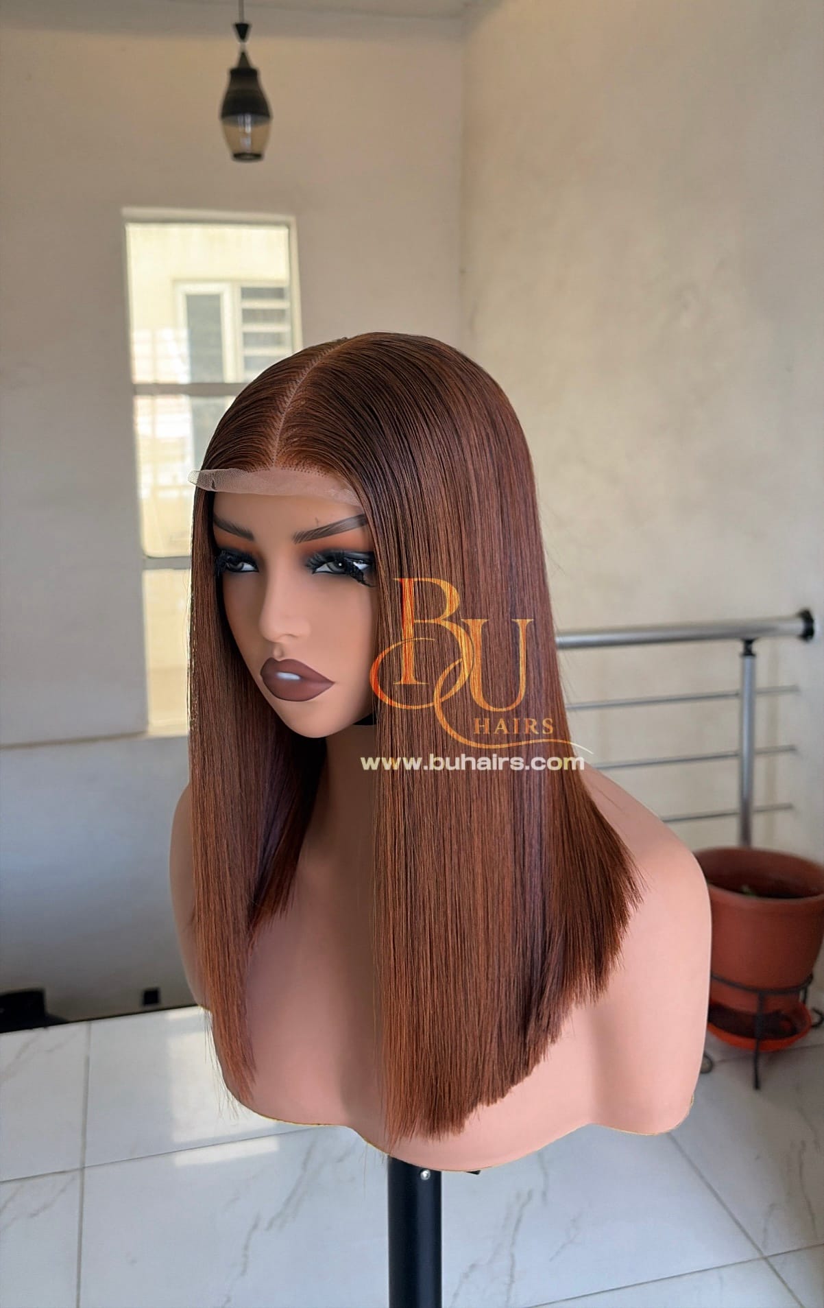 Brown Bone Straight Wig | 2x6 Closure | 14” 1 Brown Bone Straight Wig | 2x6 Closure | 14”